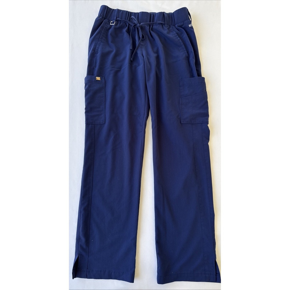 Grey's Anatomy Women Barco 6 Pocket Double Cargo Midrise Scrub Pants Size M‎